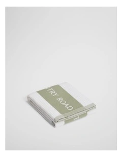 Cr Logo Australian Cotton Tea Towel in Acacia