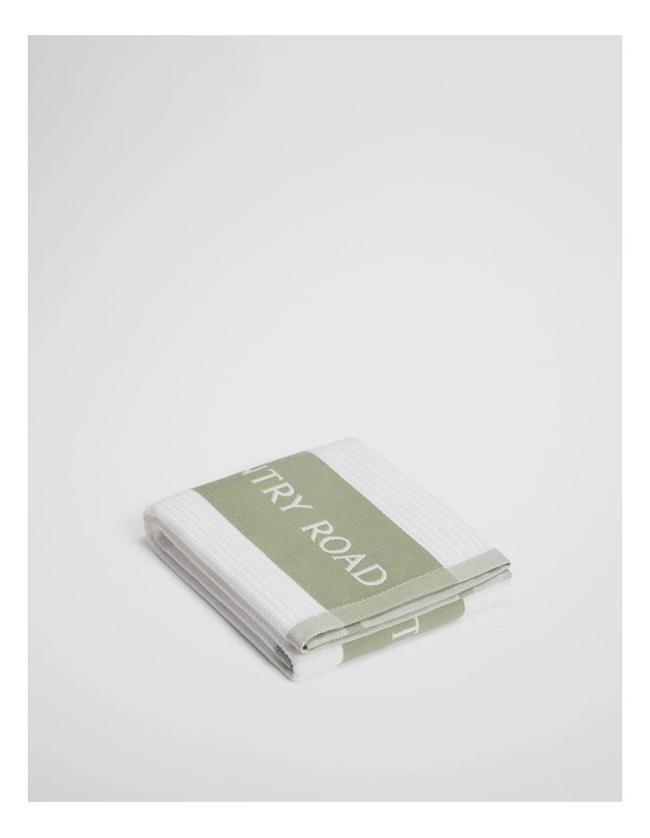 Cr Logo Australian Cotton Tea Towel in Acacia image 1