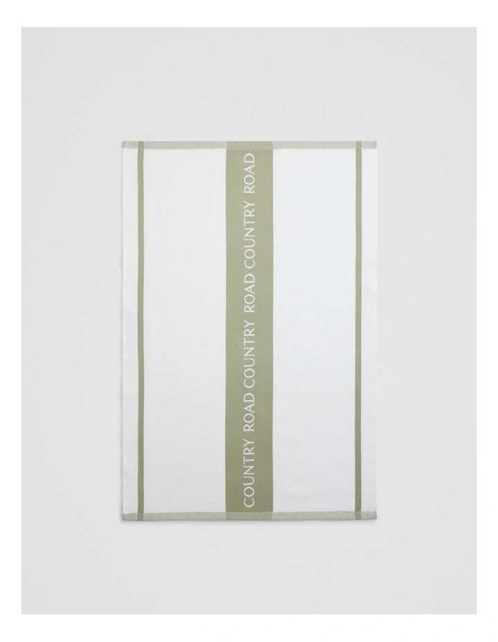 Cr Logo Australian Cotton Tea Towel in Acacia image 3