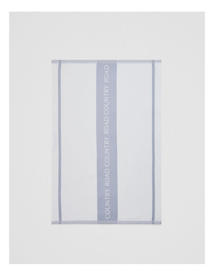 Cr Logo Australian Cotton Tea Towel in Ciel Blue image 3