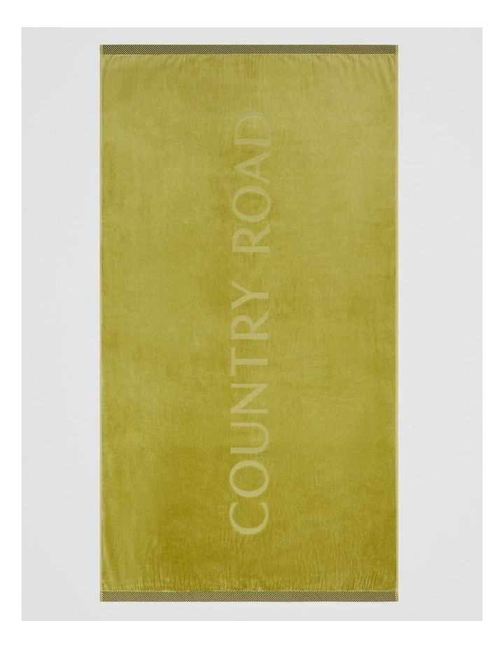 Tide Australian Cotton Beach Towel in Moss Green image 1