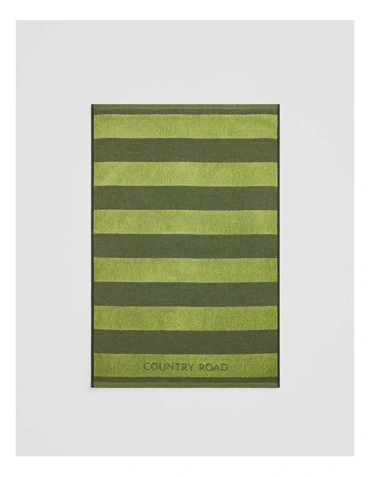 Franklin Australian Cotton Tea Towel in Dark Olive image 3