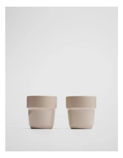 Danica Latte Cup Set Of 2 in Sand