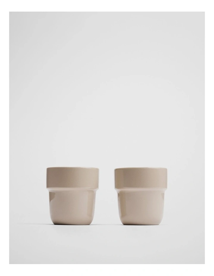 Danica Latte Cup Set Of 2 in Sand image 1