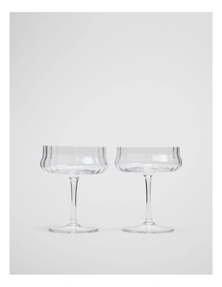 Anya Coupe Set Of 2 in Clear image 1