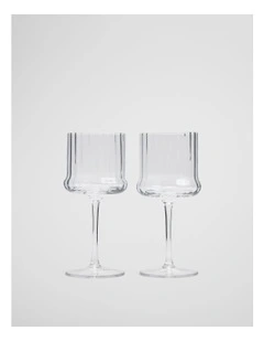 Anya Wine Glass Set Of 2 in Clear
