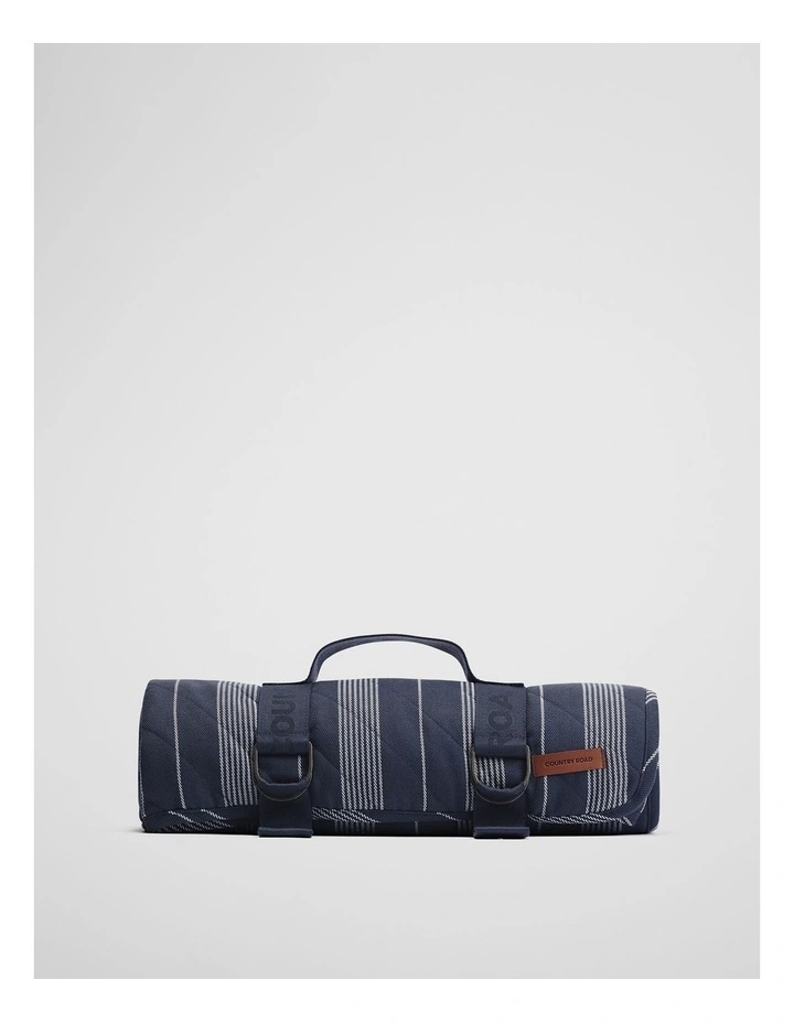 Flinders Picnic Blanket in Navy Stripe image 1