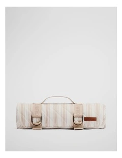Somers Picnic Blanket in Natural Stripe