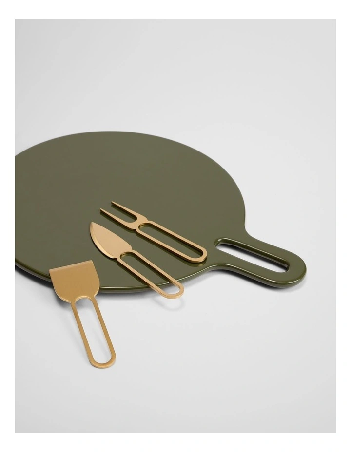 Arti Board And Knife Set in Dark Olive image 2