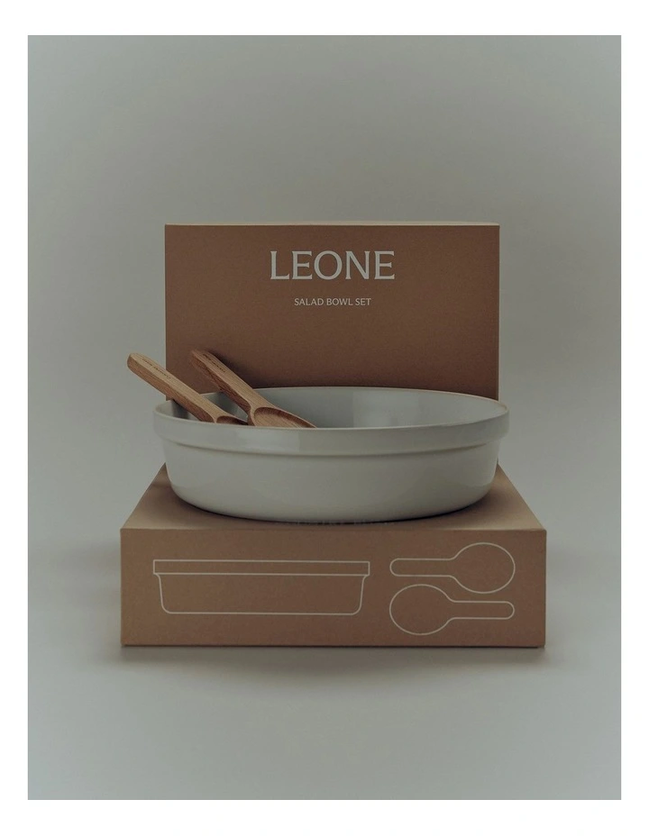 Leone Salad Bowl Set in Natural image 5