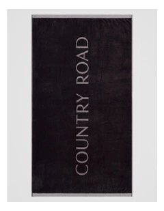 Tide Australian Cotton Beach Towel in Charcoal