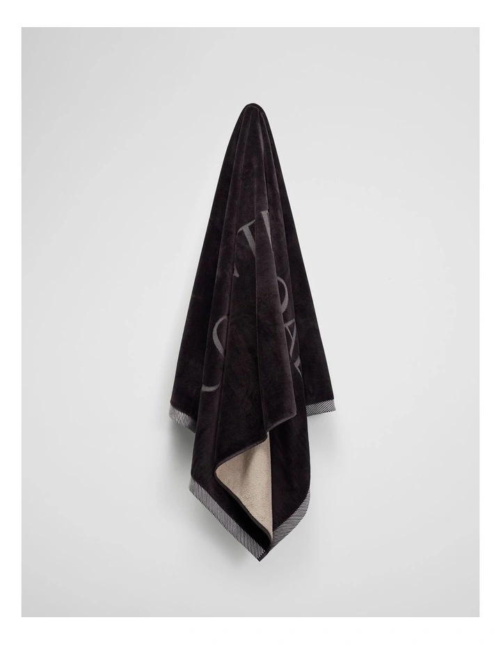 Tide Australian Cotton Beach Towel in Charcoal image 3