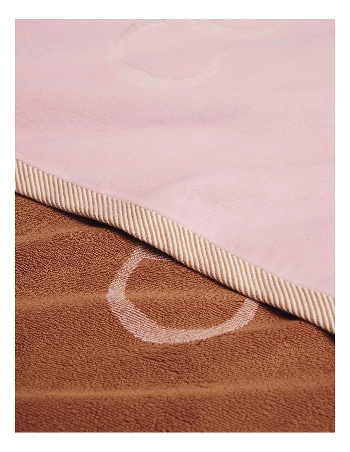Tide Australian Cotton Beach Towel in Dawn Pink image 2