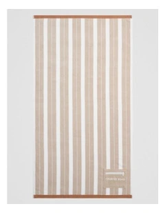 Kyla Australian Cotton Pocket Beach Towel in Toffee