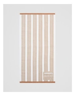 Kyla Australian Cotton Small Pocket Beach Towel in Toffee