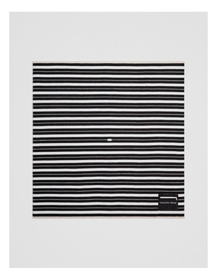 Kyla Australian Cotton Beach Blanket in Charcoal Sand image 1