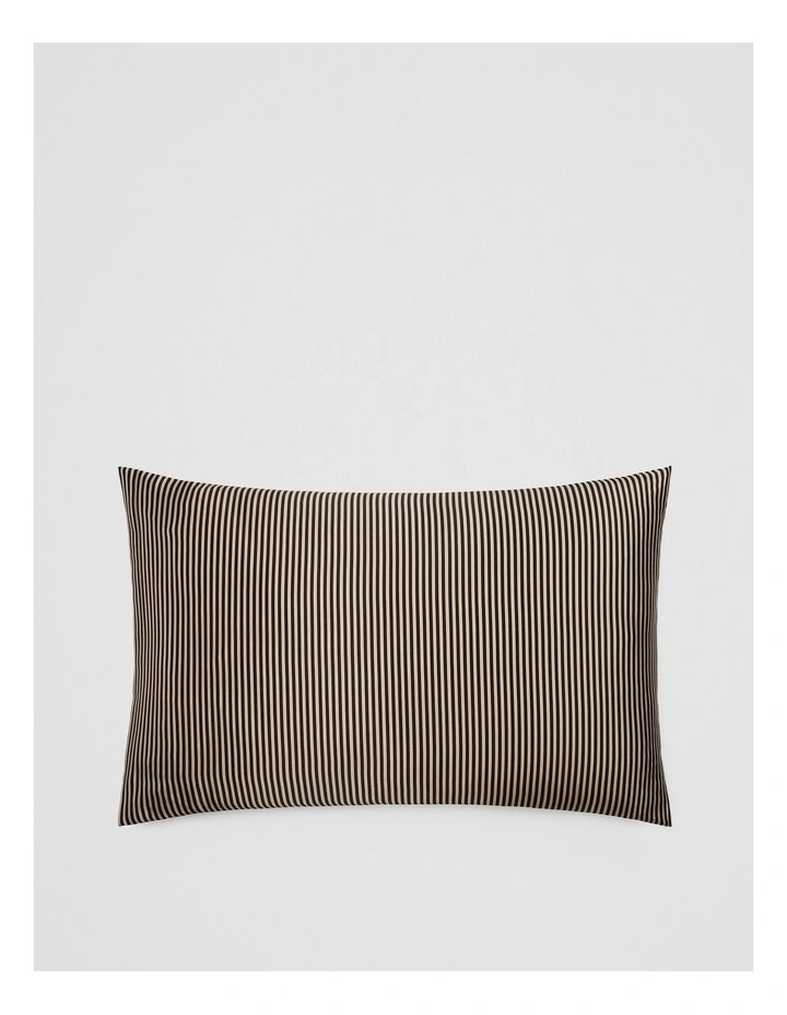 Silk Pillowcase in Charcoal Stripe image 1