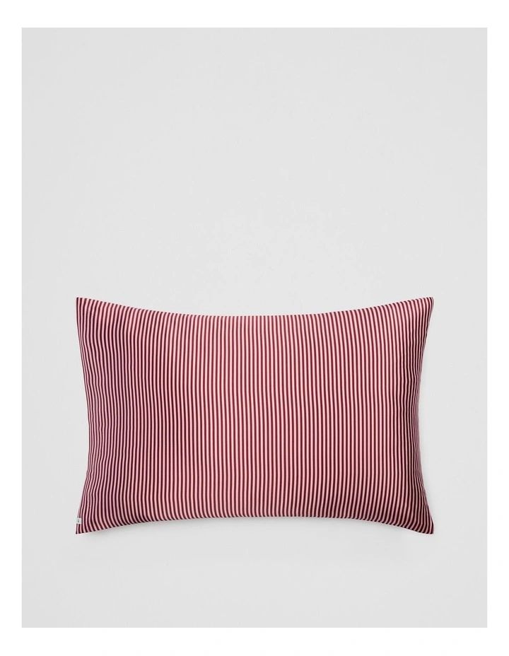 Silk Pillowcase in Ruby Stripe image 1