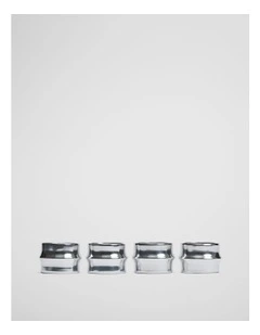 Moore Napkin Ring Set Of 4 in Silver