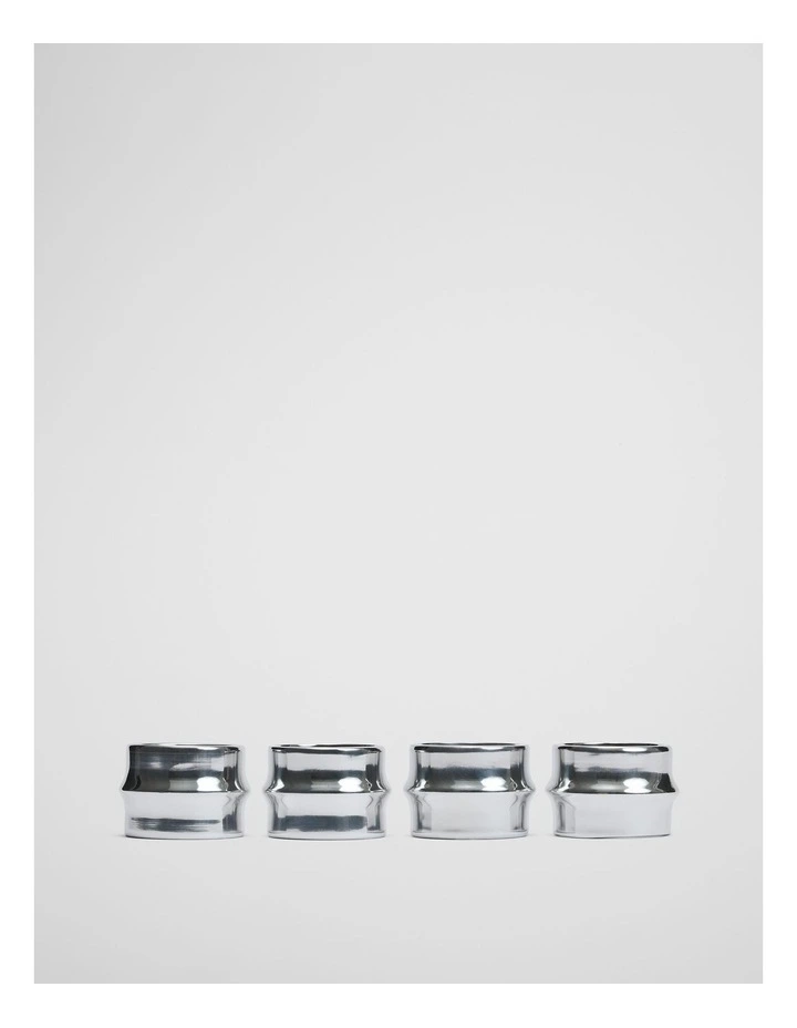 Moore Napkin Ring Set Of 4 in Silver image 1