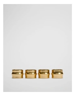 Moore Napkin Ring Set Of 4 in Brass