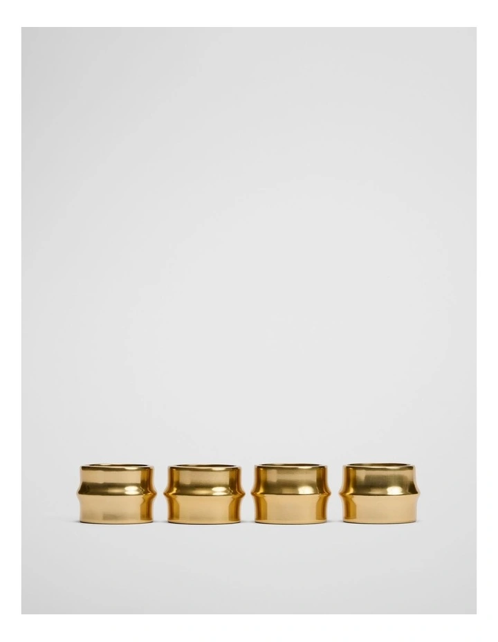 Moore Napkin Ring Set Of 4 in Brass image 1