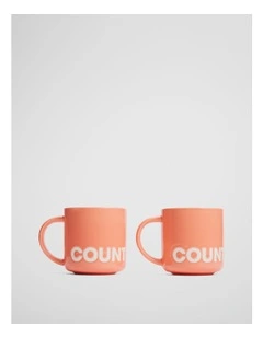Demm Mug Set Of 2 in Peach