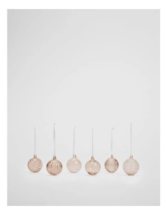 Bauble Set Of 6 in Natural