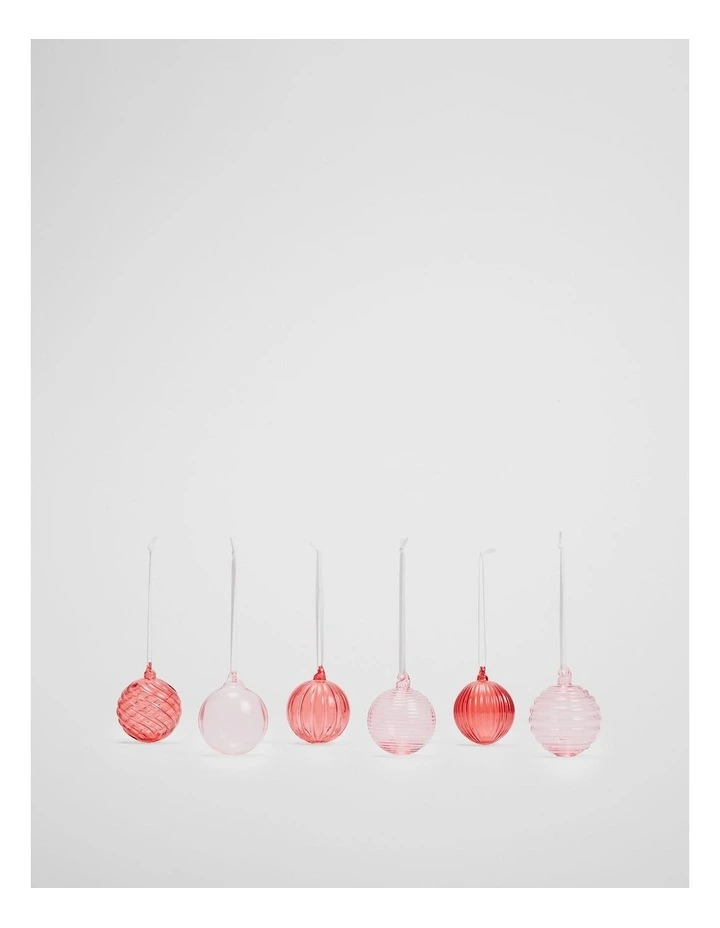 Bauble Set Of 6 in Fairy Tale Stripe image 1