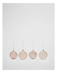 Large Bauble Set Of 4 in Natural
