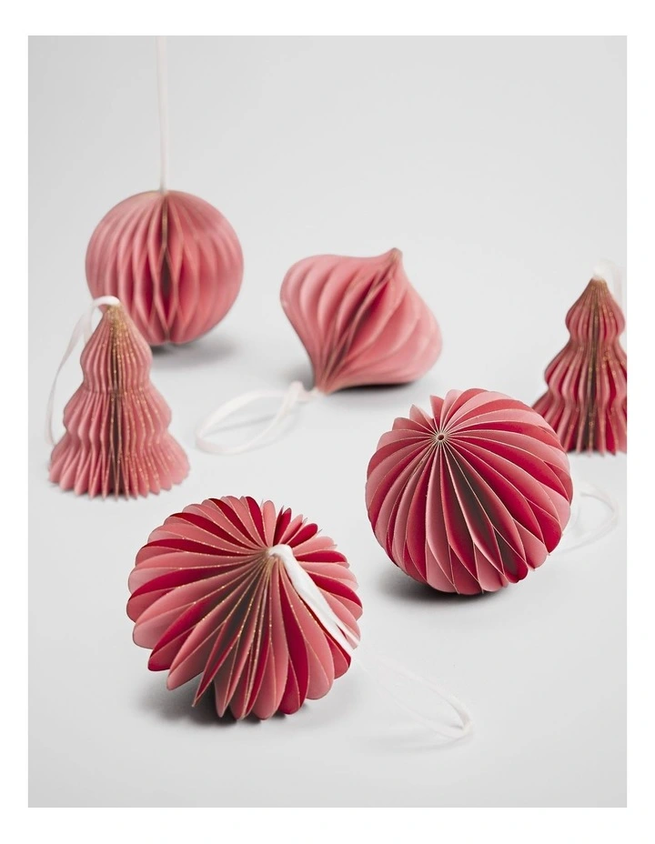 Honeycomb Decoration Set Of 6 in Fairy Tale Stripe image 2