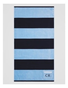 Harvey Australian Cotton Beach Towel in Navy