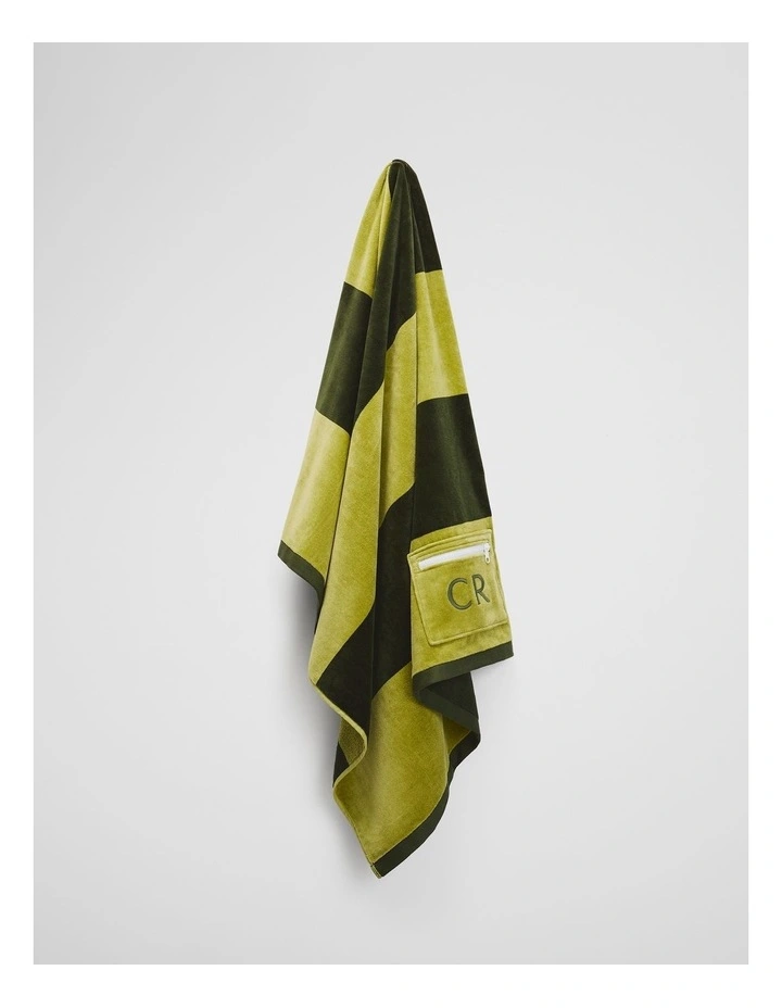 Harvey Australian Cotton Beach Towel in Moss Green image 7