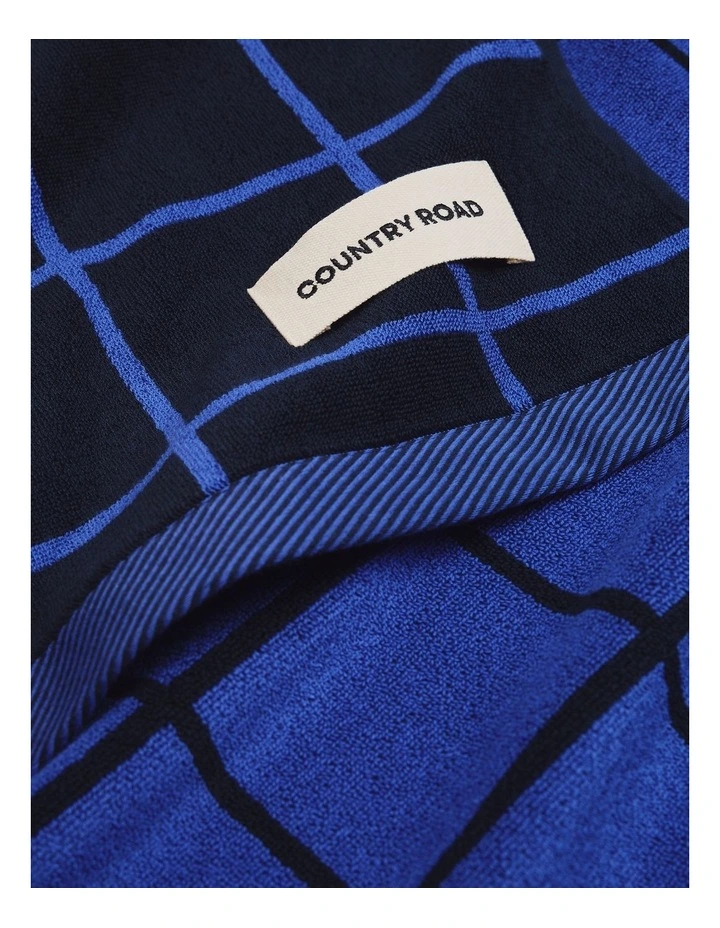 Bowen Australian Cotton Beach Towel in Navy image 3