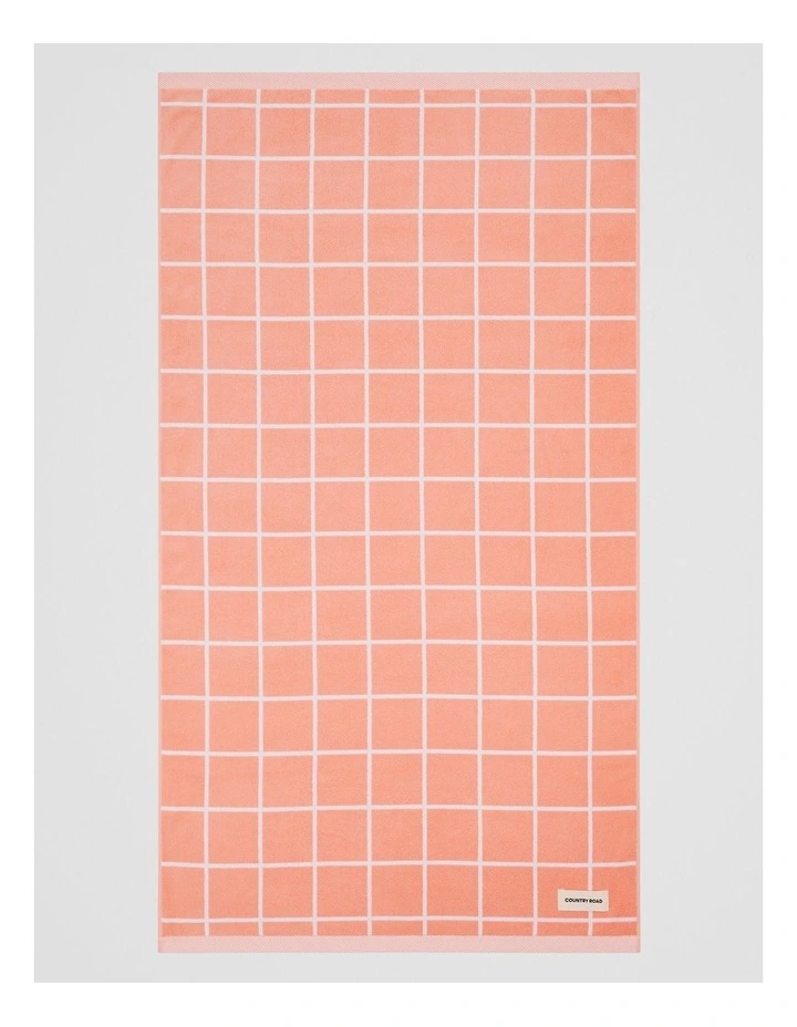 Bowen Australian Cotton Beach Towel in Peach image 1
