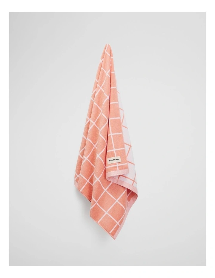 Bowen Australian Cotton Beach Towel in Peach image 4