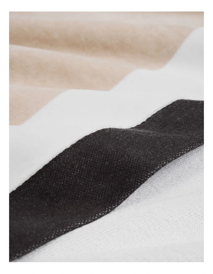 Cr Border Australian Cotton Beach Towel in Sand image 3