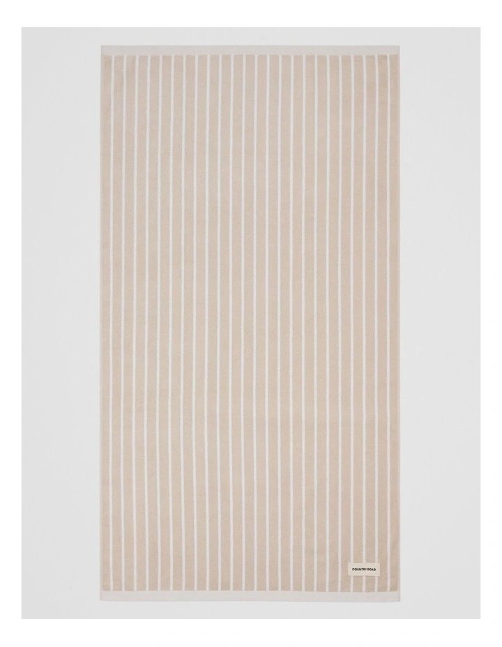 Keppel Australian Cotton Beach Towel in Sand image 1