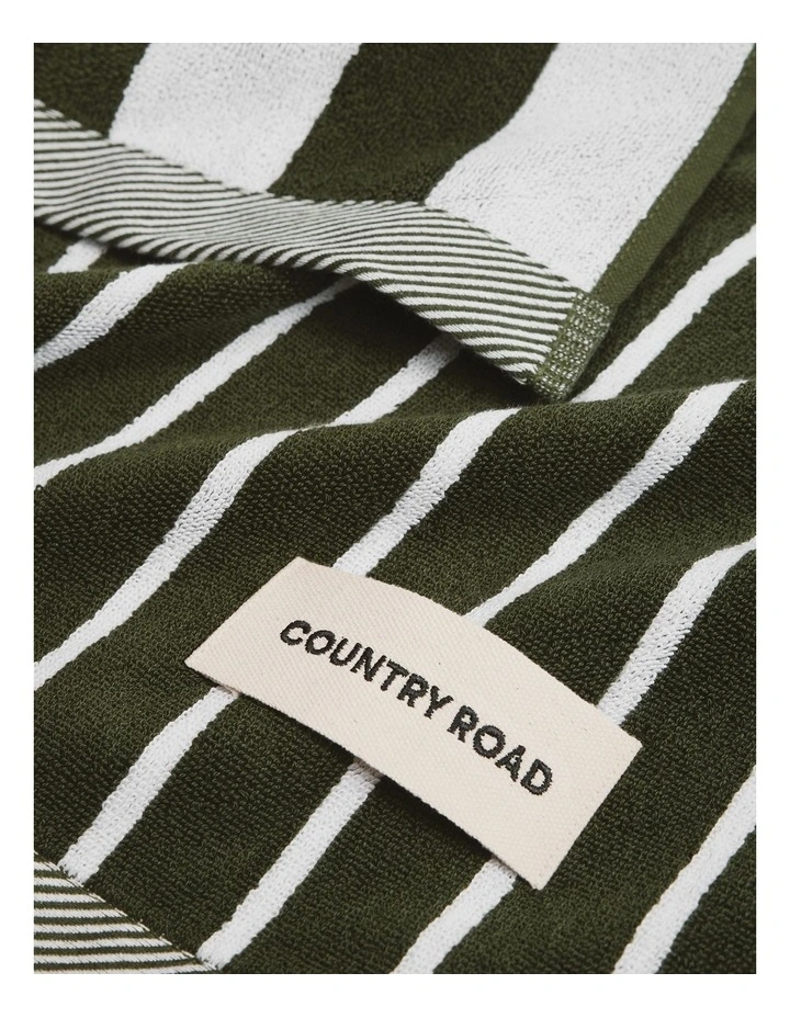 Keppel Australian Cotton Beach Towel in Dark Olive image 2