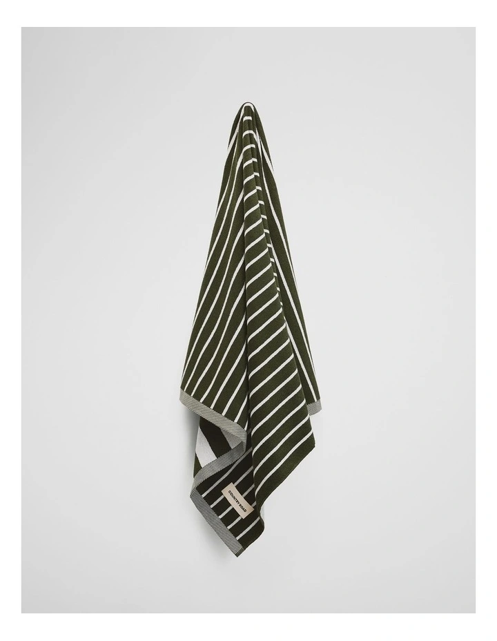 Keppel Australian Cotton Beach Towel in Dark Olive image 3