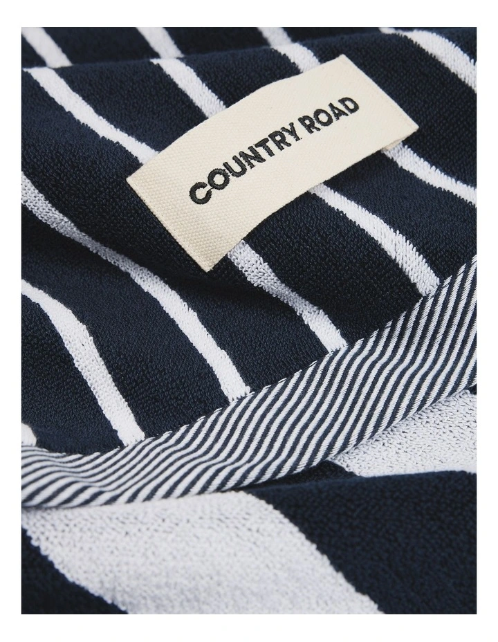 Keppel Australian Cotton Beach Towel in Navy image 3