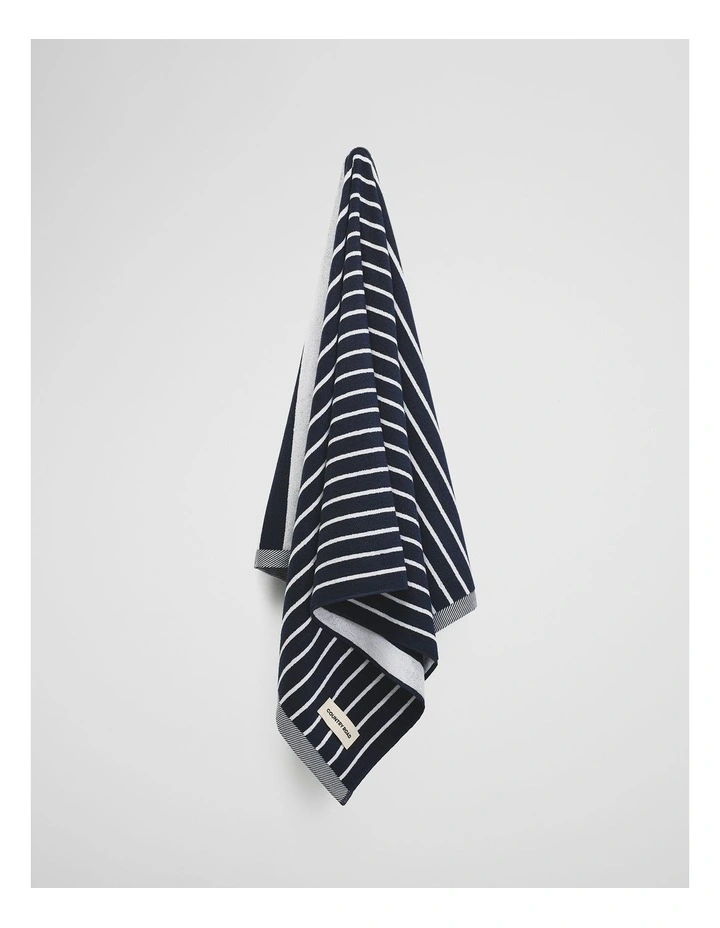 Keppel Australian Cotton Beach Towel in Navy image 4