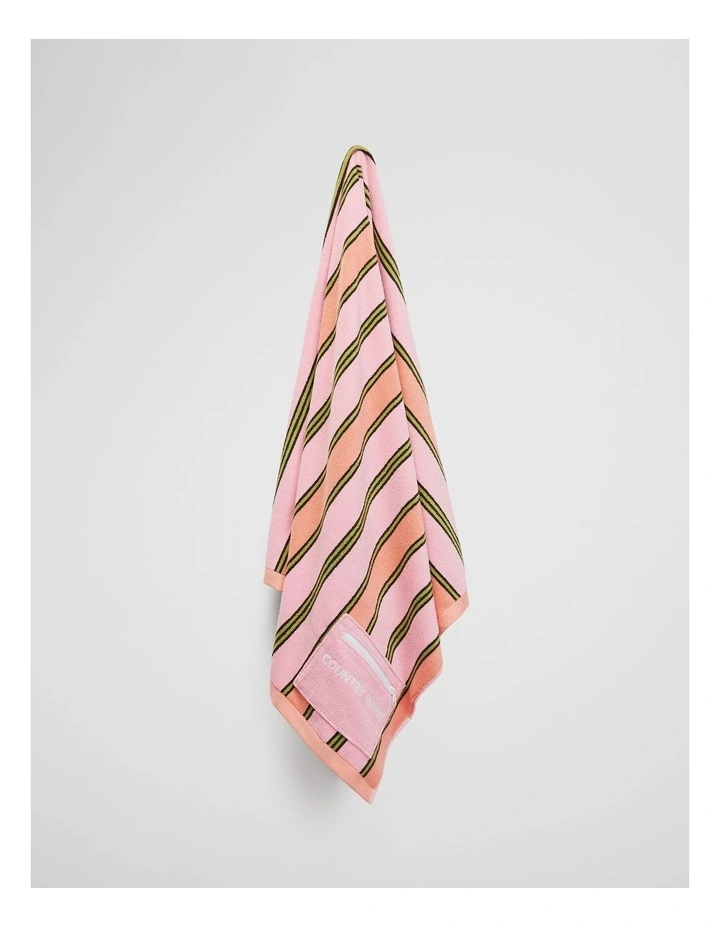 Jervis Australian Cotton Beach Towel in Peach image 4