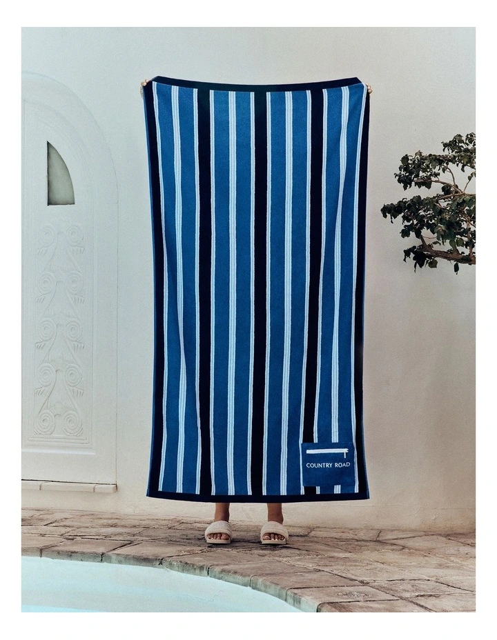 Jervis Australian Cotton Beach Towel in Yves image 2