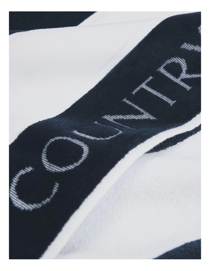 Beau Australian Cotton Beach Blanket in Navy image 2