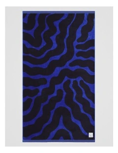 Ripple Australian Cotton Beach Towel in Navy