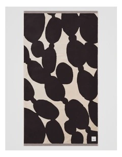 Country Road X Julie White Australian Cotton Sea Pearl Beach Towel in Charcoal Sand