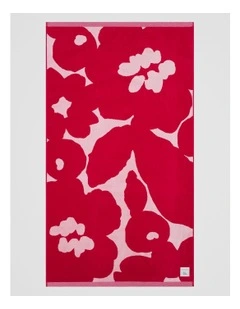 Country Road X Julie White Australian Cotton Canopy Beach Towel in Crimson