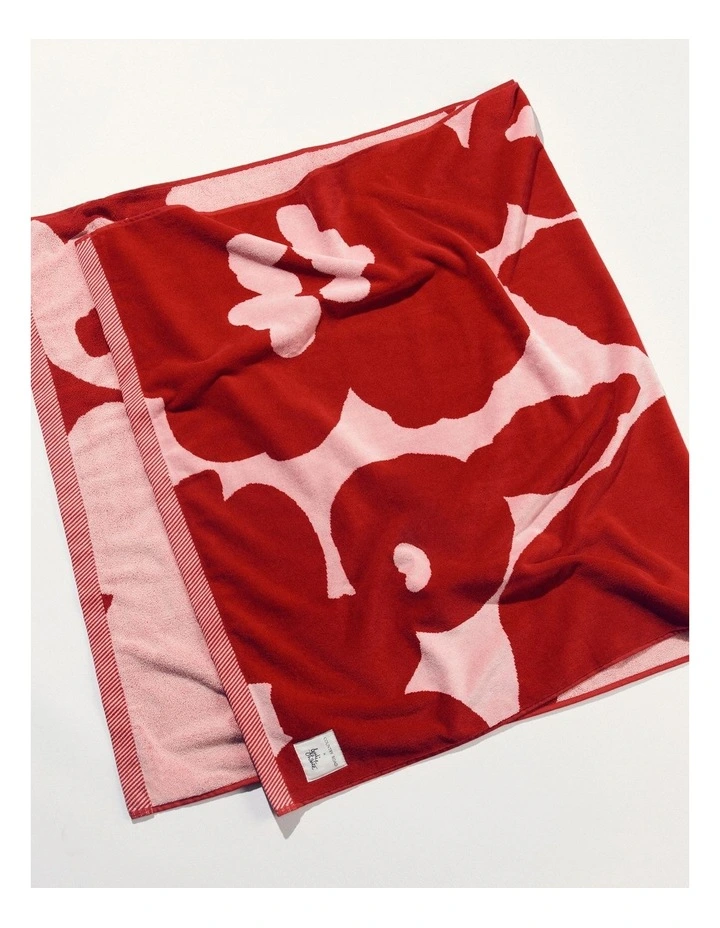 Country Road X Julie White Australian Cotton Canopy Beach Towel in Crimson image 2