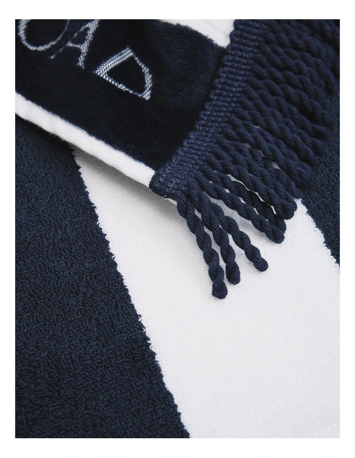 Beau Australian Cotton Beach Towel in Navy image 3